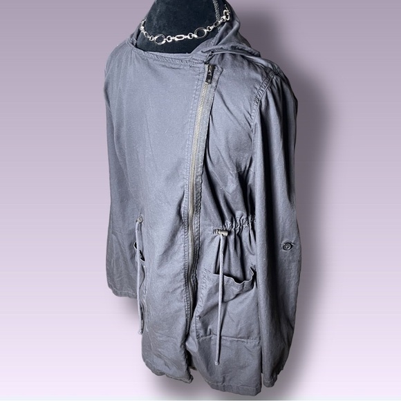 SUPPLIES by Unionbay Lightweight Grey Moto Jacket Convertible Sleeve Size Large - Picture 3 of 14